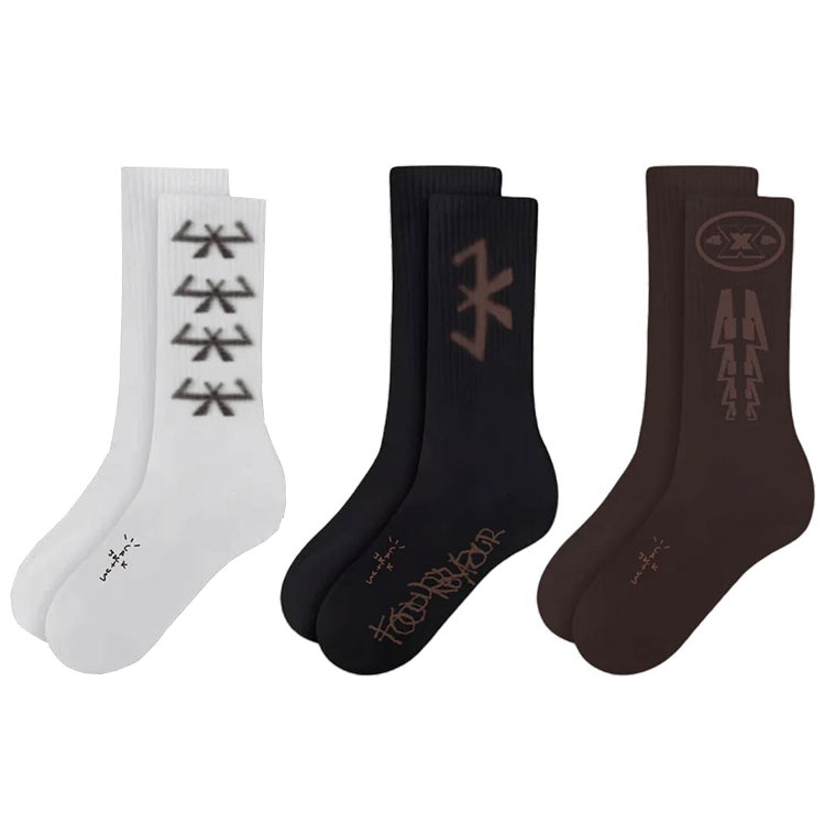 Travis Scott Crew Socks Unisex 3 Pack