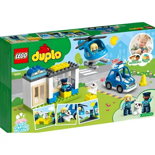 LEGO LEGO Duplo Series Police Station and Police Helicopter Plastic Building Blocks 0-300 10959