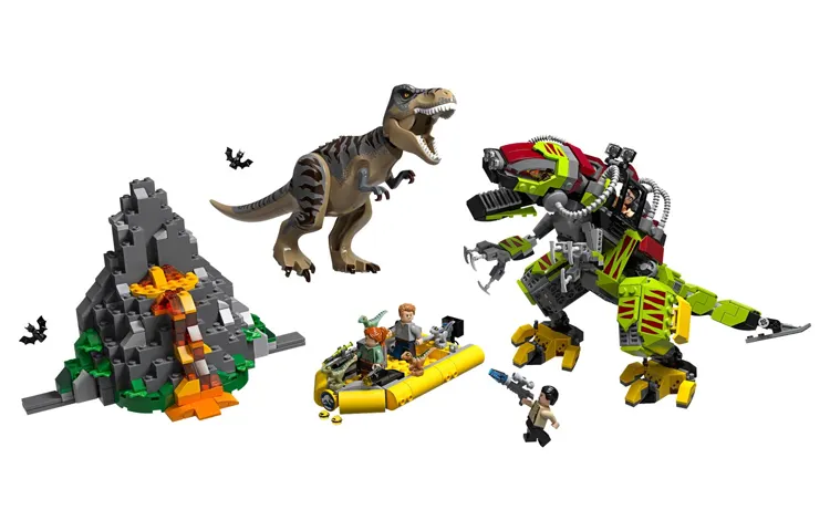 LEGO LEGO Jurassic World Series Tyrannosaurus Rex vs. Mecha Dinosaurs Building Blocks 716pcs 75938
