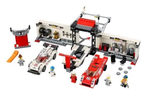 LEGO LEGO Super Racing Series Porsche 919Hybrid and 917K Repair Station Building Bricks 732pcs 75876