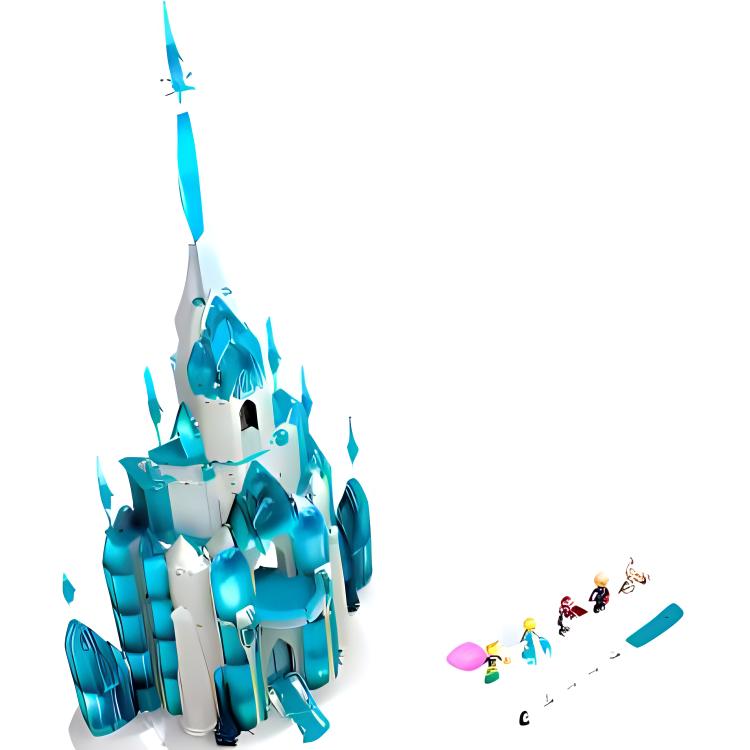 LEGO Lego Disney Anna Elsa Olaf Frozen Snow Castle Plastic Building Blocks 1709pcs 43197