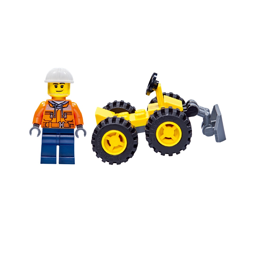 LEGO LEGO City Series Construction Worker + Bulldozer Minifigure Set Building Blocks 0-300pcs 21072010110096