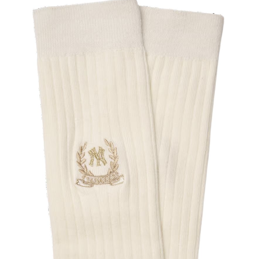 MLB New York Yankees Varsity Knee High Socks Unisex 1 Pack Cream