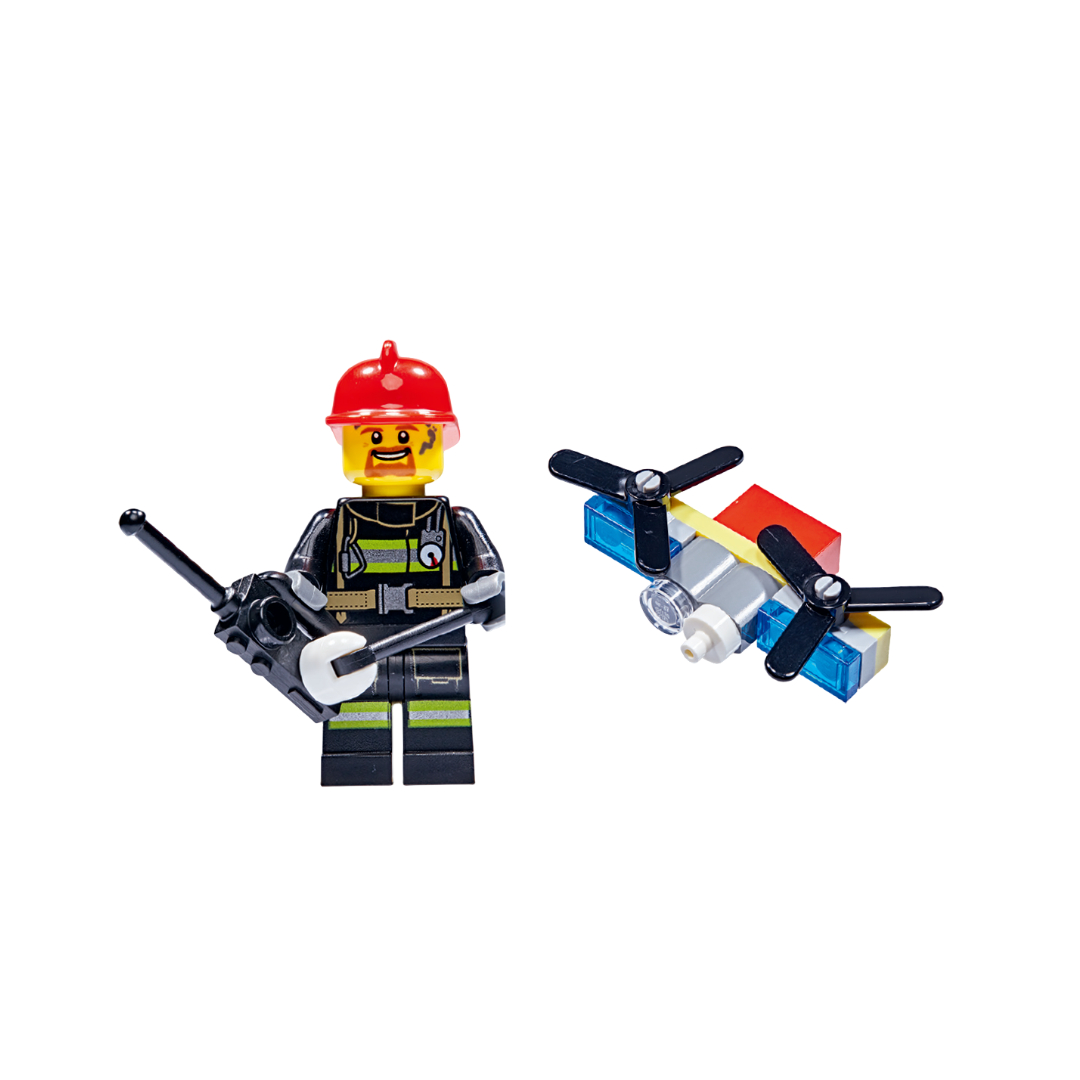 LEGO LEGO City Series Firefighter + Firefighting Drone Minifigure Set (Comes with Lego City Episode 20 Magazine) Building Blocks 0-300pcs 21072010110095