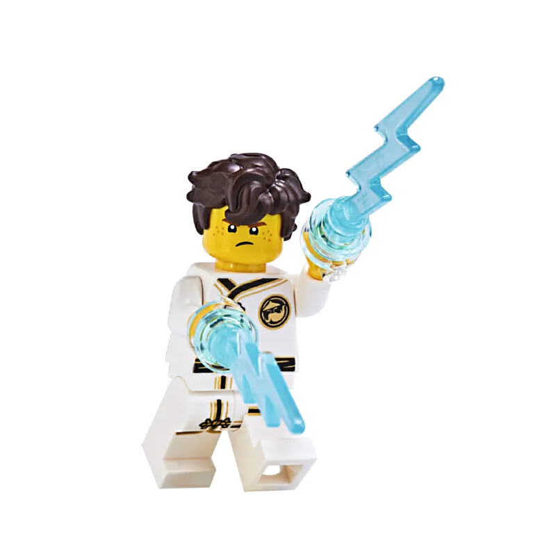 LEGO LEGO Ninjago series Jay minifigure (comes with Ninjago episode 10 magazine) equipped with dual lightning energy + chain fork building blocks 0-300pcs LEGO-2309-0036