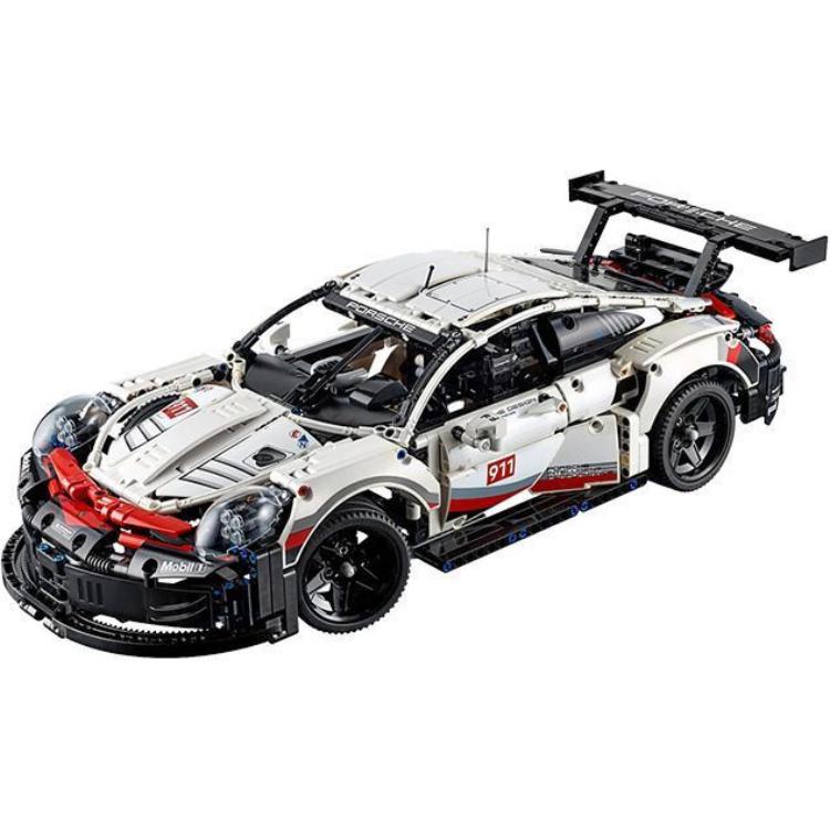 LEGO Счастливый высокая  x Porsche porsche Наука и техническая группа porsche Porsche 911 RSR Racing Model Moving Loving Bloords 1580pcs 42096