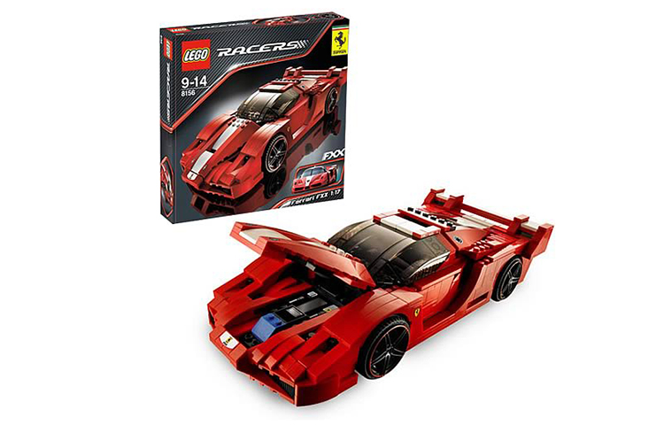 LEGO Lego, ferrari, racing car, sophisticated neon plastic constructor, scale 1:17