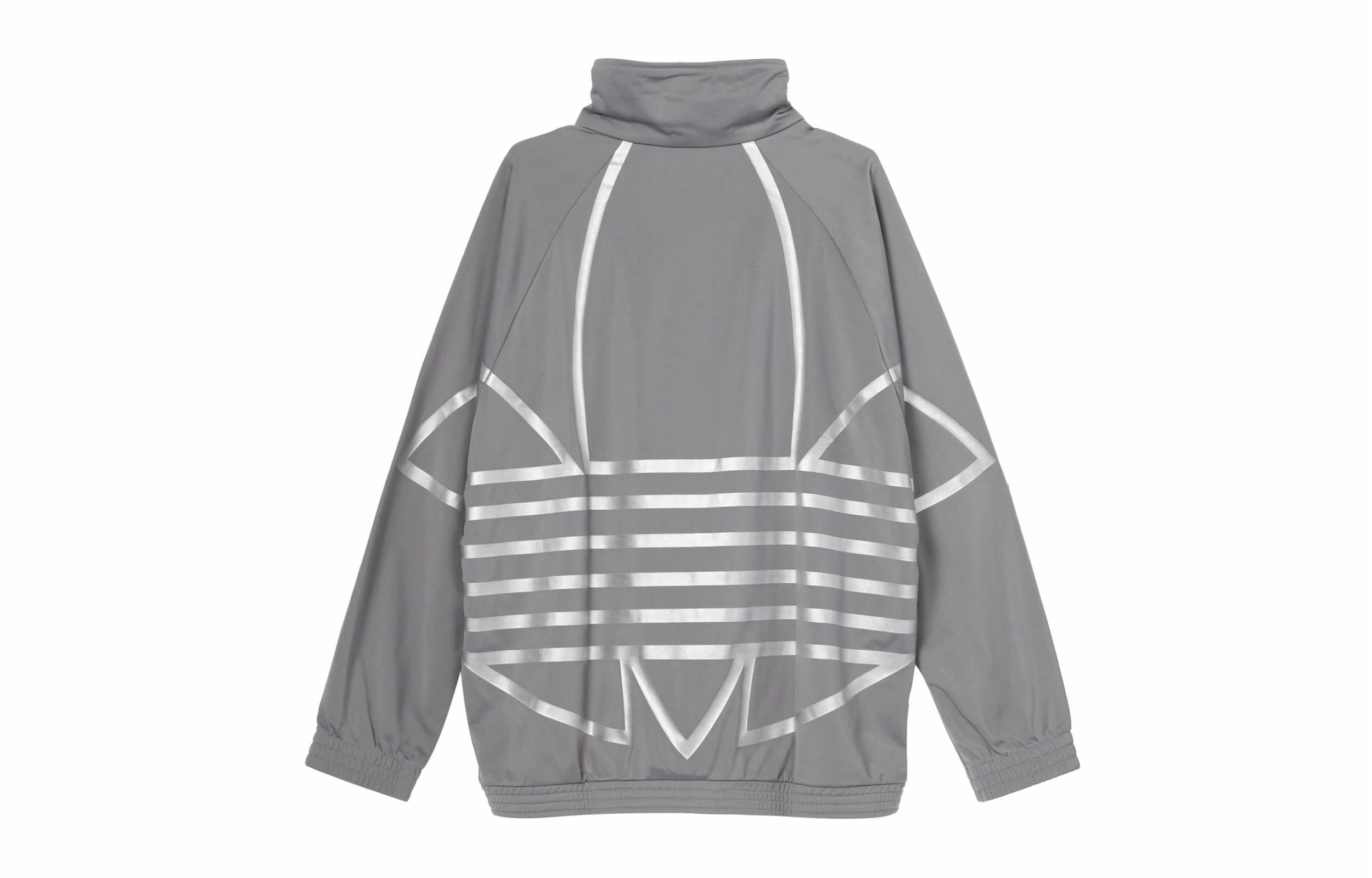 Мужские куртка adidas originals триколор (серая) — фото 2