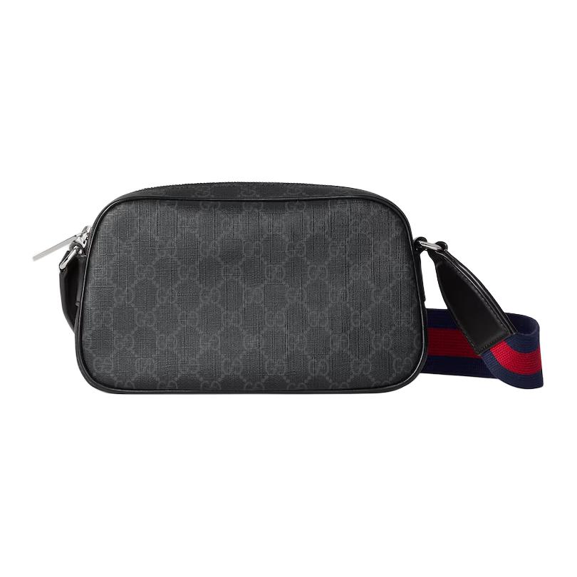 GUCCI GG Supreme Polyurethane Crossbody Bags Men's Black