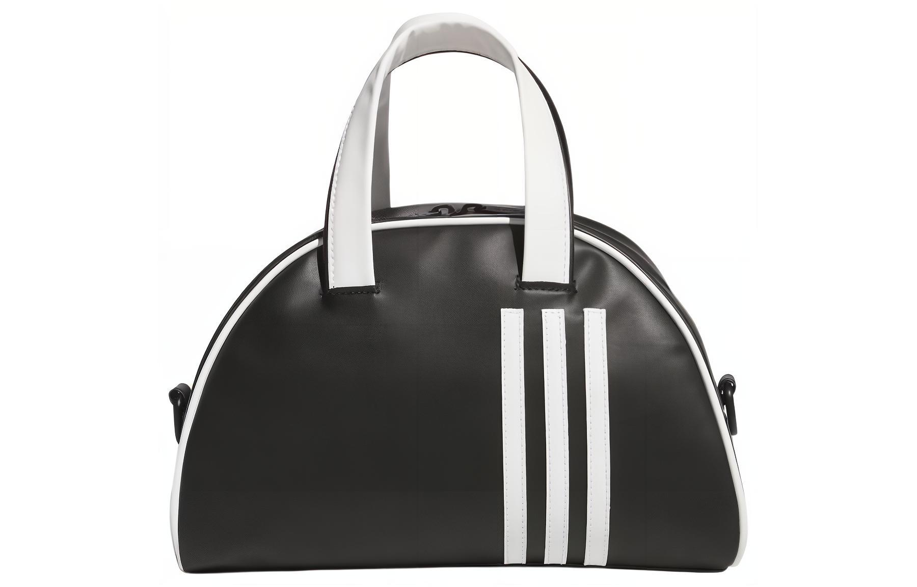 Adidas Polyurethane, Artificial Leather Handbag Women's Black & White