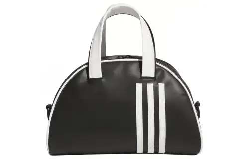 Adidas Polyurethane, Artificial Leather Handbag Women's Black & White