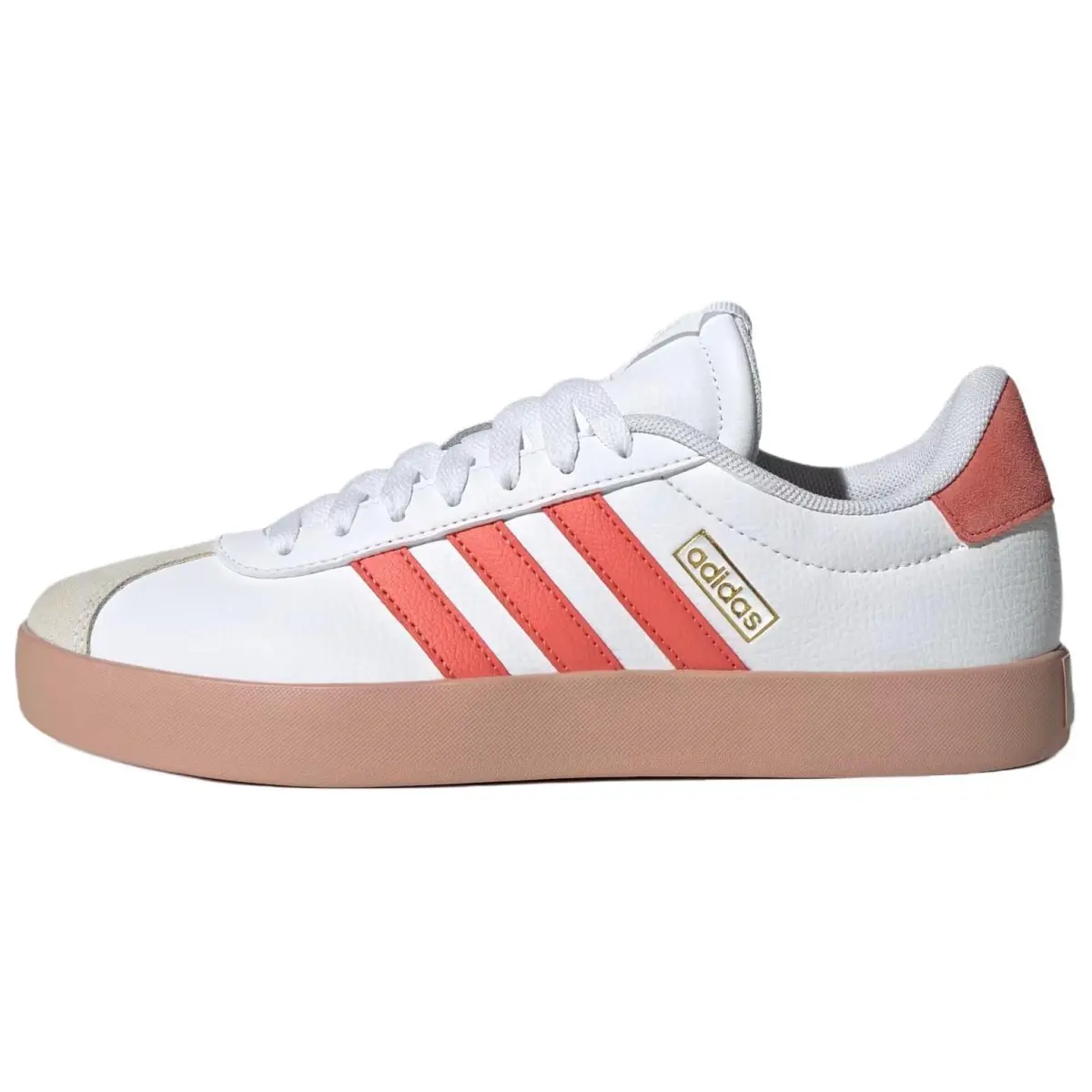 Adidas VL COURT 3.0 Slip Resistant Abrasion Resistant Low top Skateboard Shoes Women's White Red
