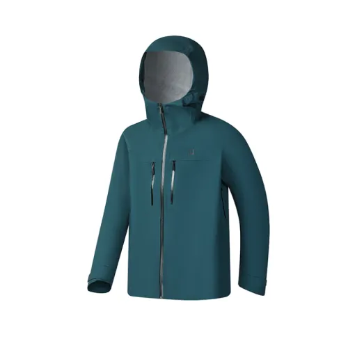 FILA Outdoor Hiking Waterproof And Windproof Windbreaker Jacket Men's Dark Green