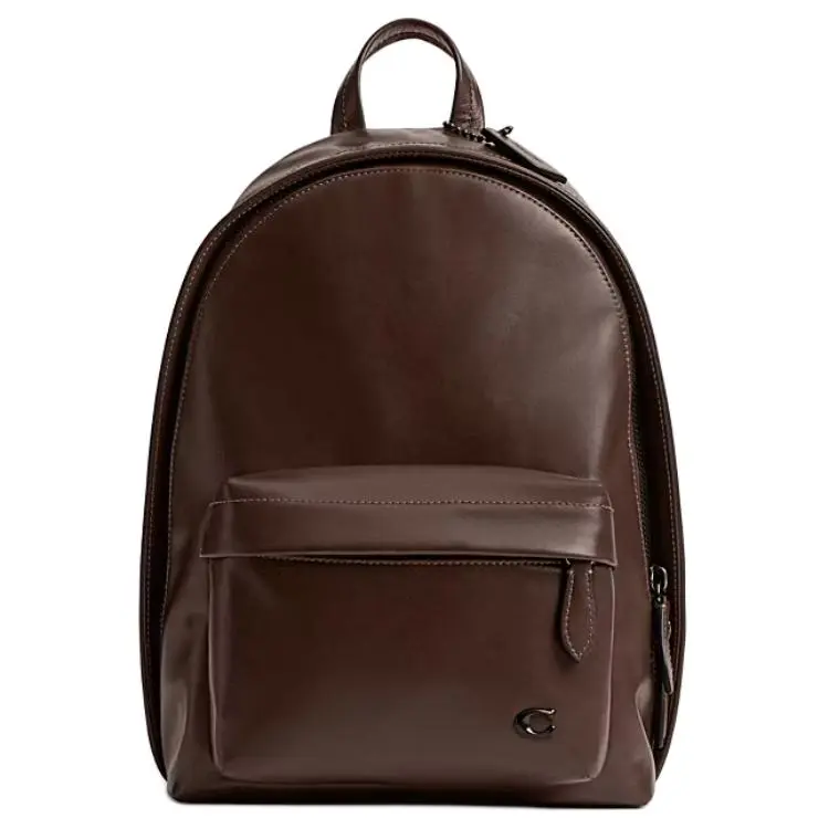 COACH Leather Backpack Small Men's Brown