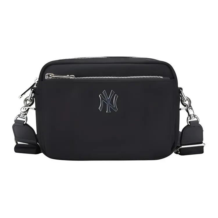 MLB New York Yankees Nylon Fabric Camera Bag, Shoulder Bag, Crossbody Bag Unisex Black
