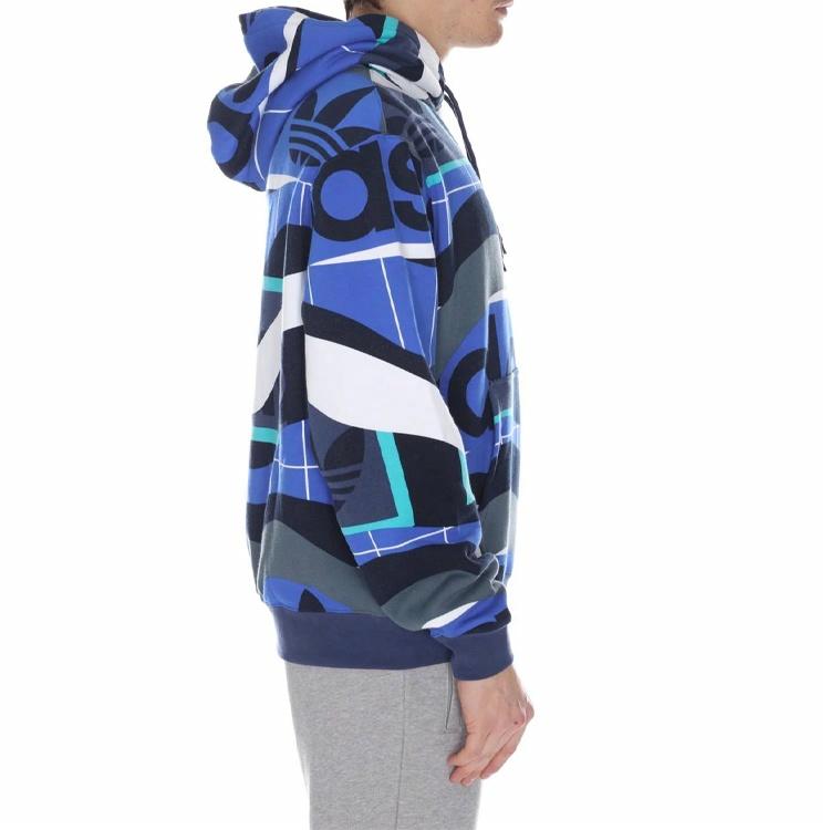 Мужское худи adidas originals CATALOG AOP HDY (индиго) — фото 3