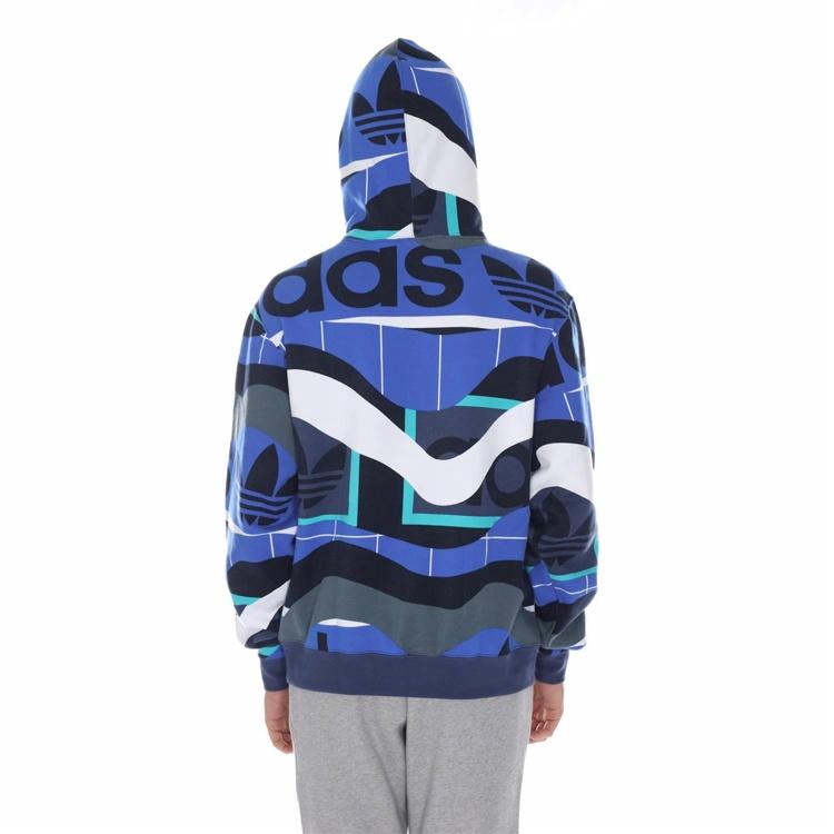 Мужское худи adidas originals CATALOG AOP HDY (индиго) — фото 5