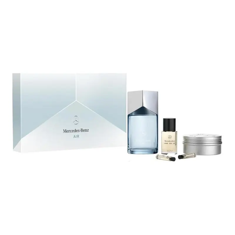 Mercedes Benz, perfume, set, soap, hair oil, 100 ml, sample, 1.5 ml, 110g, 30 ml