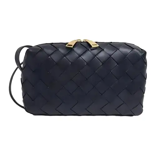 Bottega Veneta Intrecciato Lambskin Crossbody Bag, Shoulder Bag Regular Women's Black