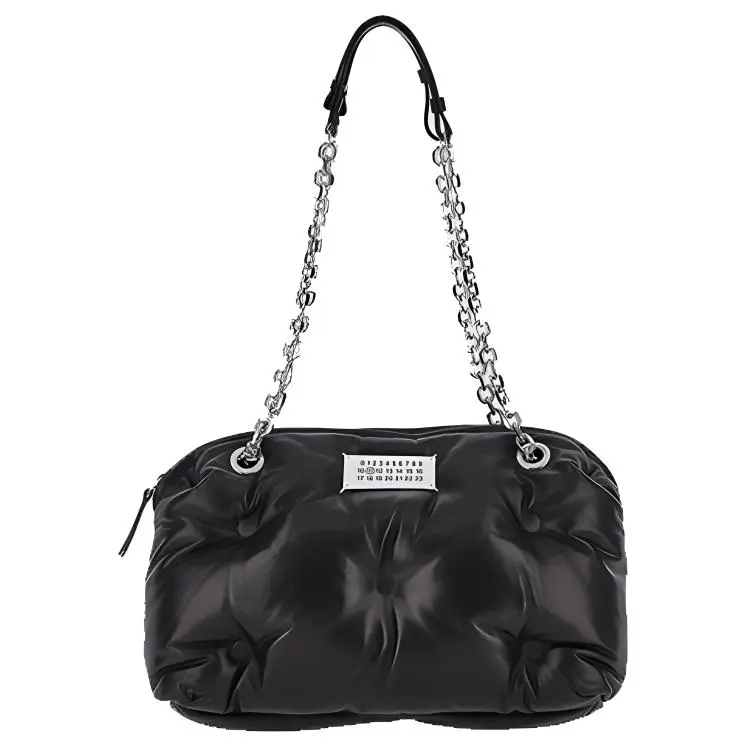 Maison Margiela Glam Slam Sheepskin Cloud Bag Pillow Bag Shoulder Bags Women's Black