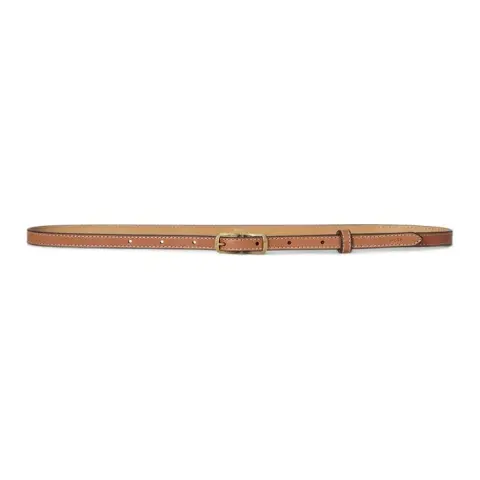 Polo Ralph Lauren Pin Buckle Cow Leather Belts Women's Brown 1CM