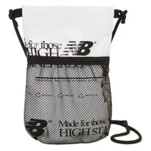 New Balance Polyester Shoulder Bag, Crossbody Bag Mini Unisex White