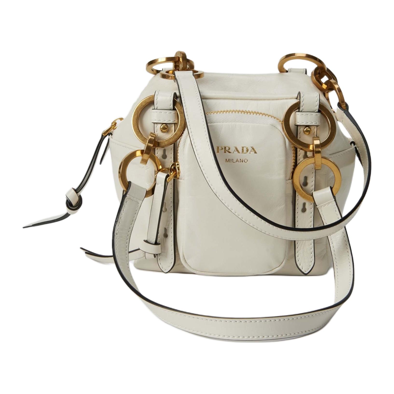 Женская сумка Prada Dangle (белая)