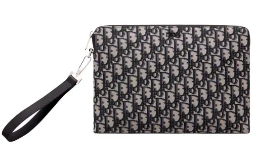 DIOR Fabric Rope Bracelet Clutch Men's Black