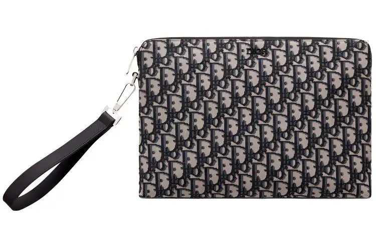 DIOR Fabric Rope Bracelet Clutch Men's Black