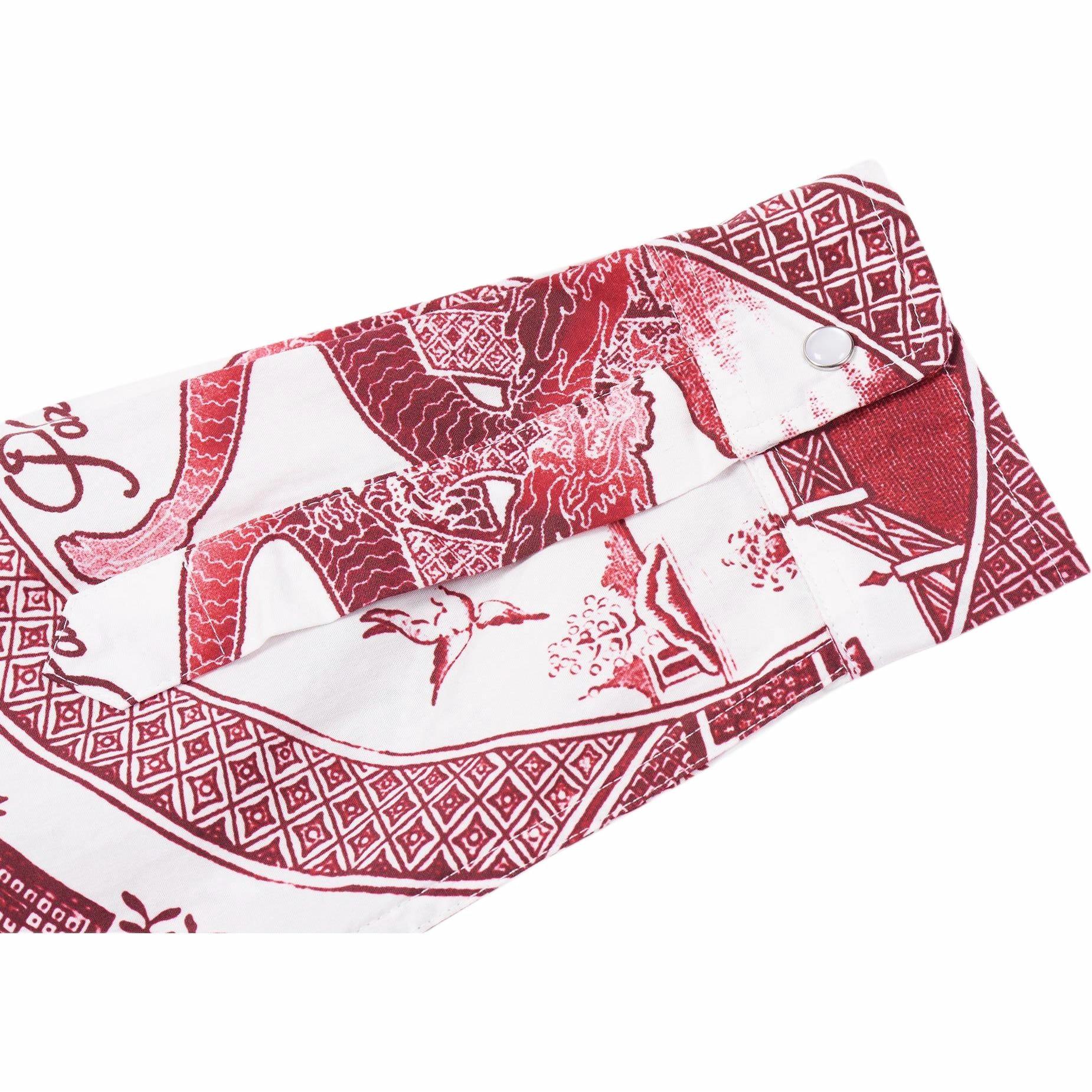 Рубашка Palace SS22 China Plate Shirt Red (красная) — фото 3