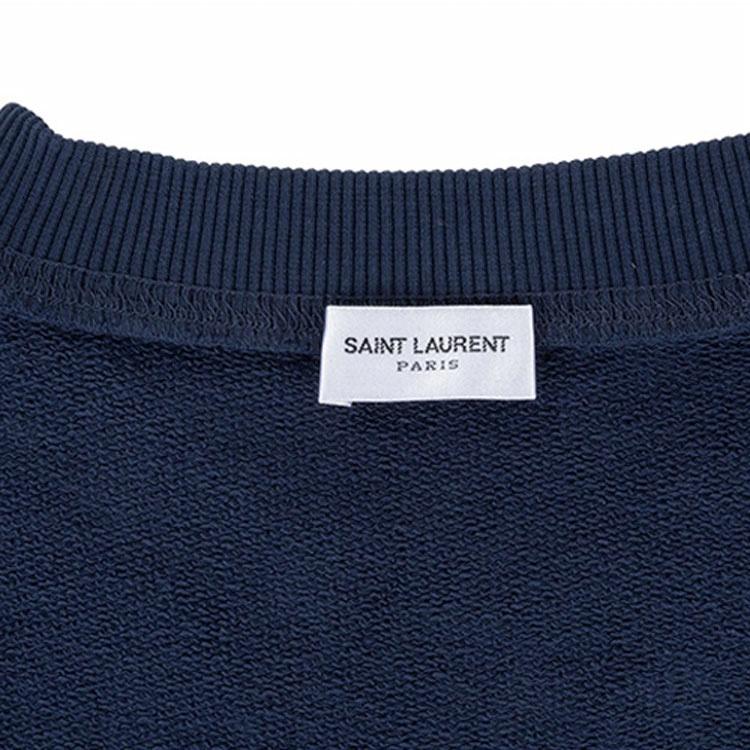 Мужское худи SAINT LAURENT Logo (темно-синий) — фото 7