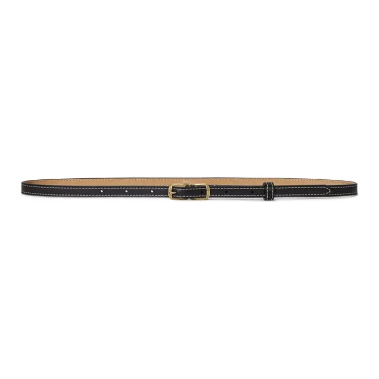 Polo Ralph Lauren Cow Leather Belts Women's Black Width 1CM