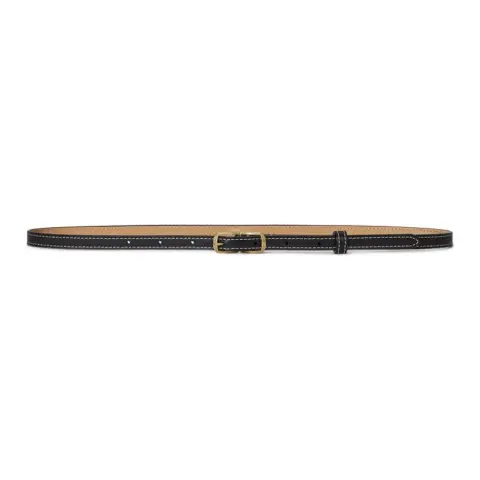 Polo Ralph Lauren Cow Leather Belts Women's Black Width 1CM