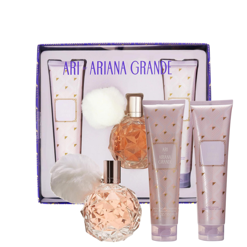 Ariana Grande Perfume, set, body milk, shower gel, 100 ml, 100 ml, 100 ml