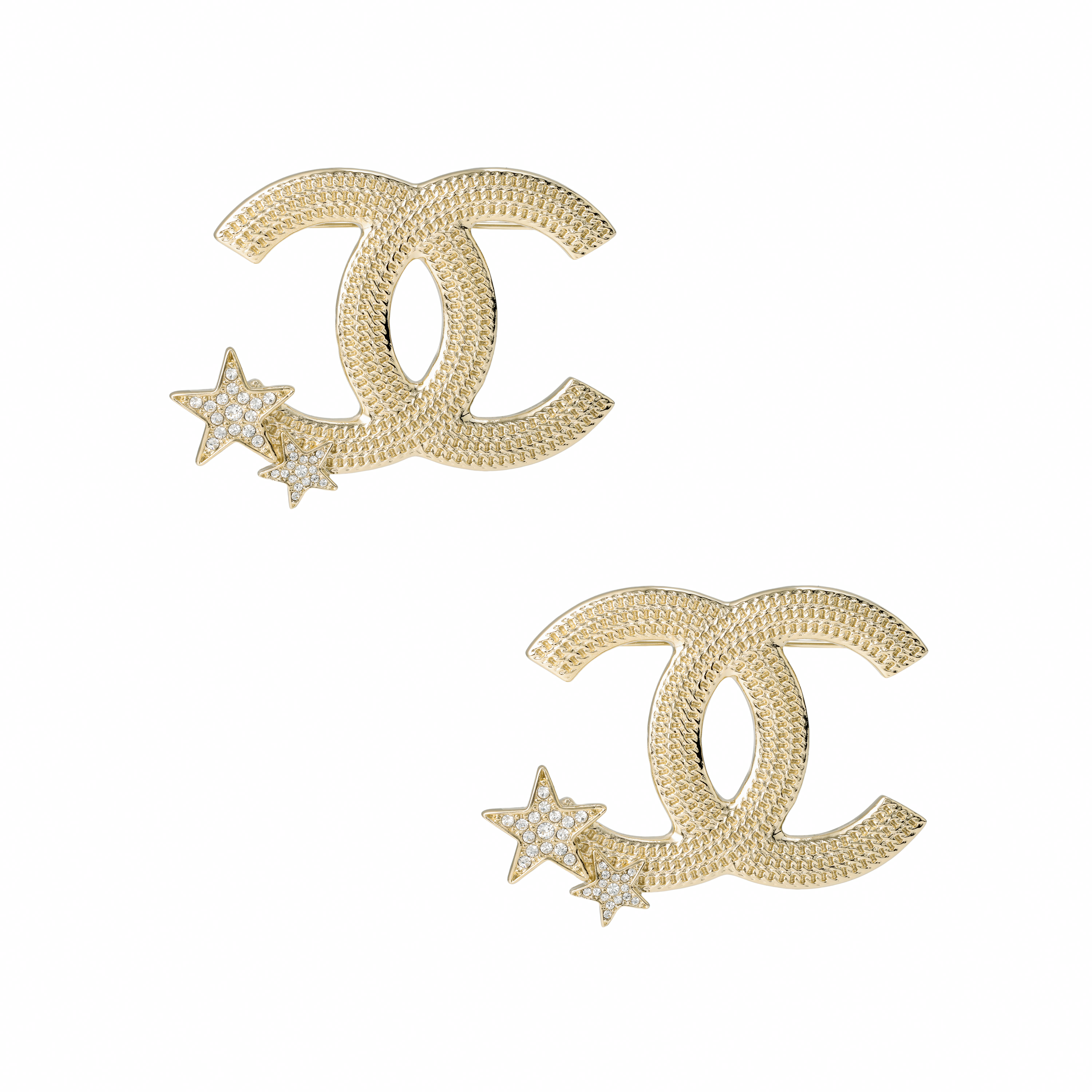 Женская брошь Chanel Logo (золотая) — фото 3