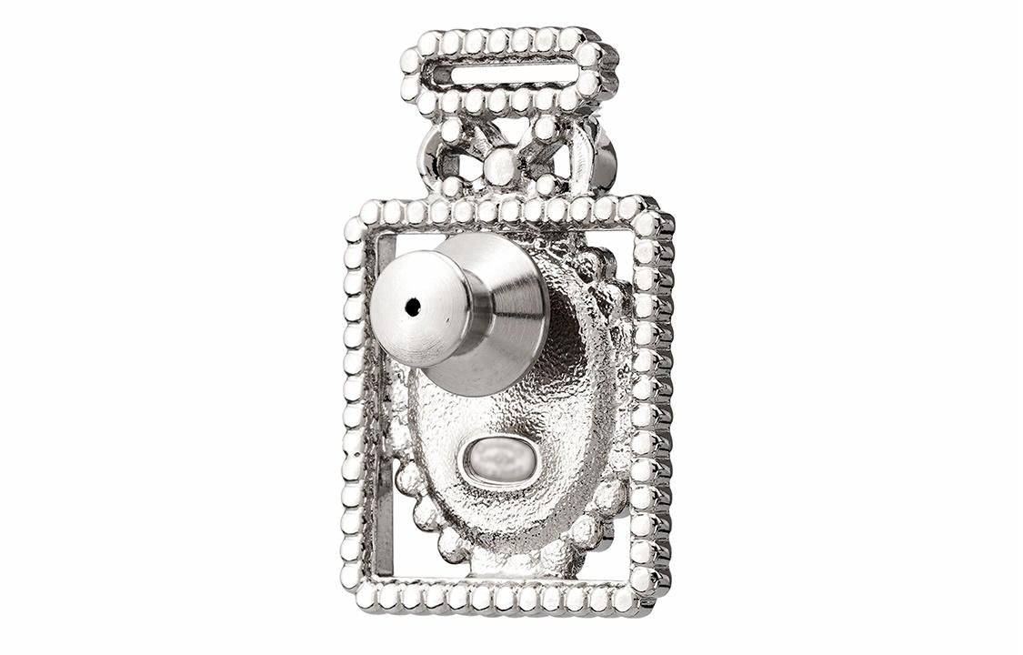 Женская брошь Chanel (черно-серебристая) — фото 3
