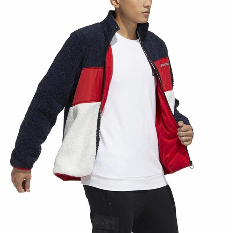 Мужская куртка adidas neo M Brlv Jkt (красно-сине-белая) — фото 4