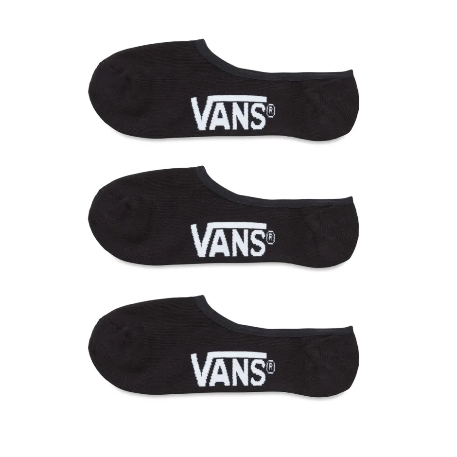 Vans No Show Socks Unisex 3 Pack Black