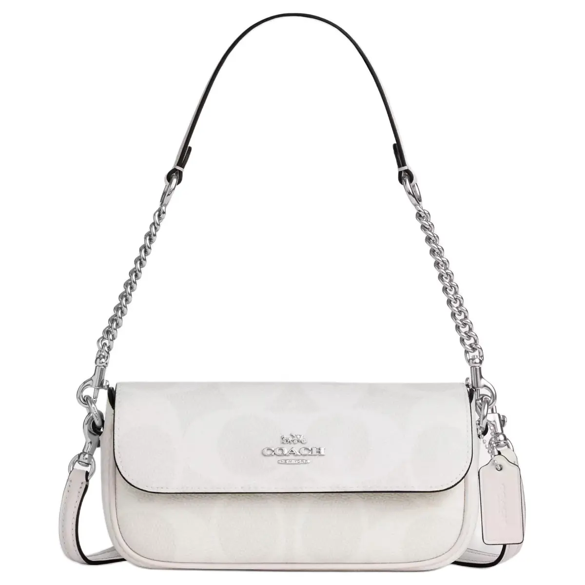 COACH Coated Canvas Crossbody Bag, Shoulder Bag Small Women's White