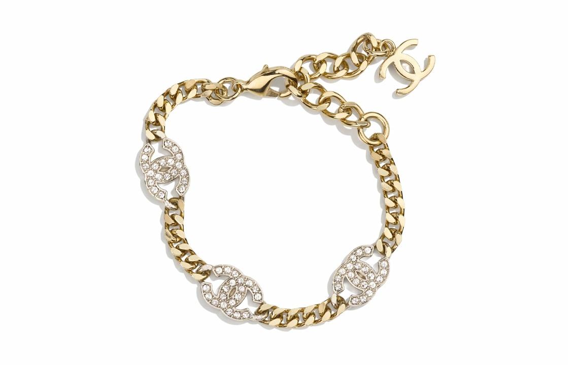 Женский браслет Chanel Interlocking (золотой)