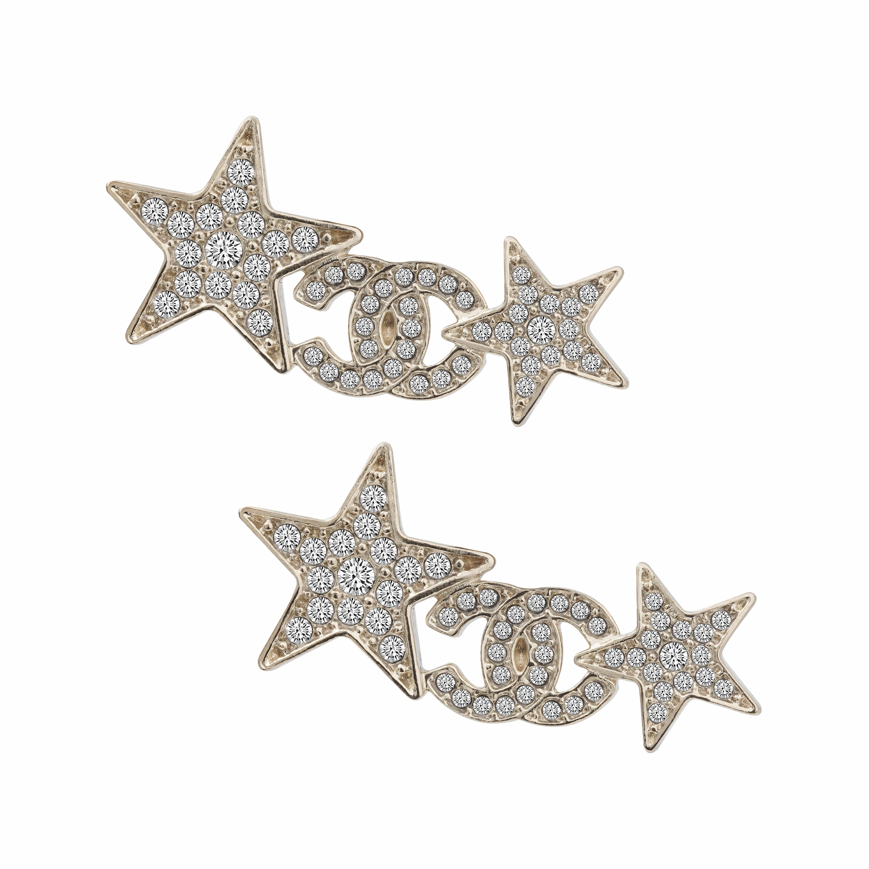 Женские серьги Chanel CHANEL (светло-золотые)