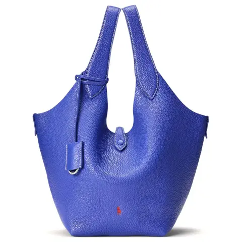 Polo Ralph Lauren Cow Leather Handbag Women's Light Blue