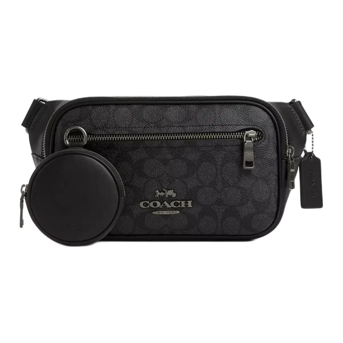 COACH Elias Coated Canvas Fanny Pack Large Men's Black