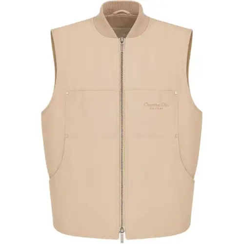 Dior\tHomme Logo-Embroidered Zipped Gilet