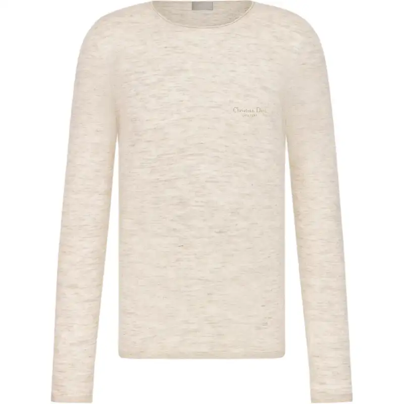DIOR SS25 Cashmere Sweater Men's Ecru