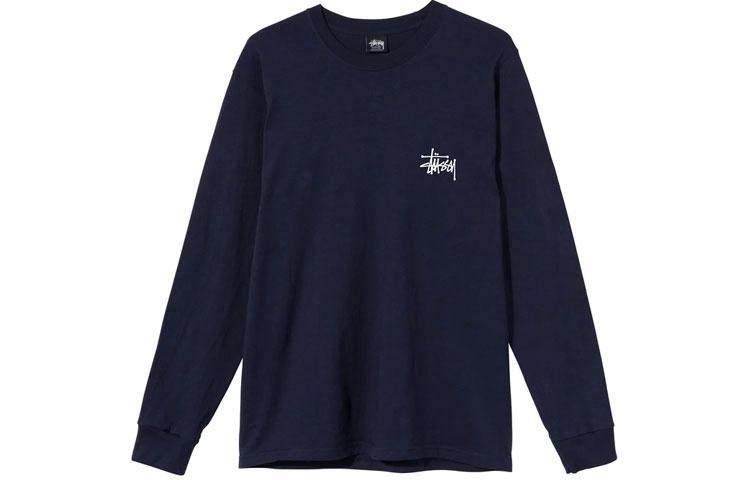Худи / Лонгслив Stussy Basic L/S Tee (черный) — фото 10