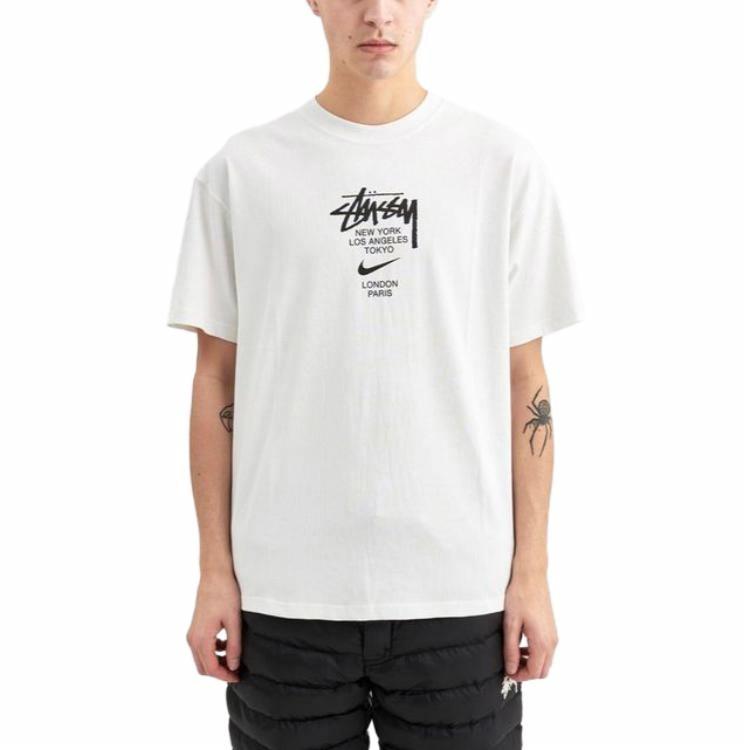 Футболка Stussy x Nike (белая) — фото 6