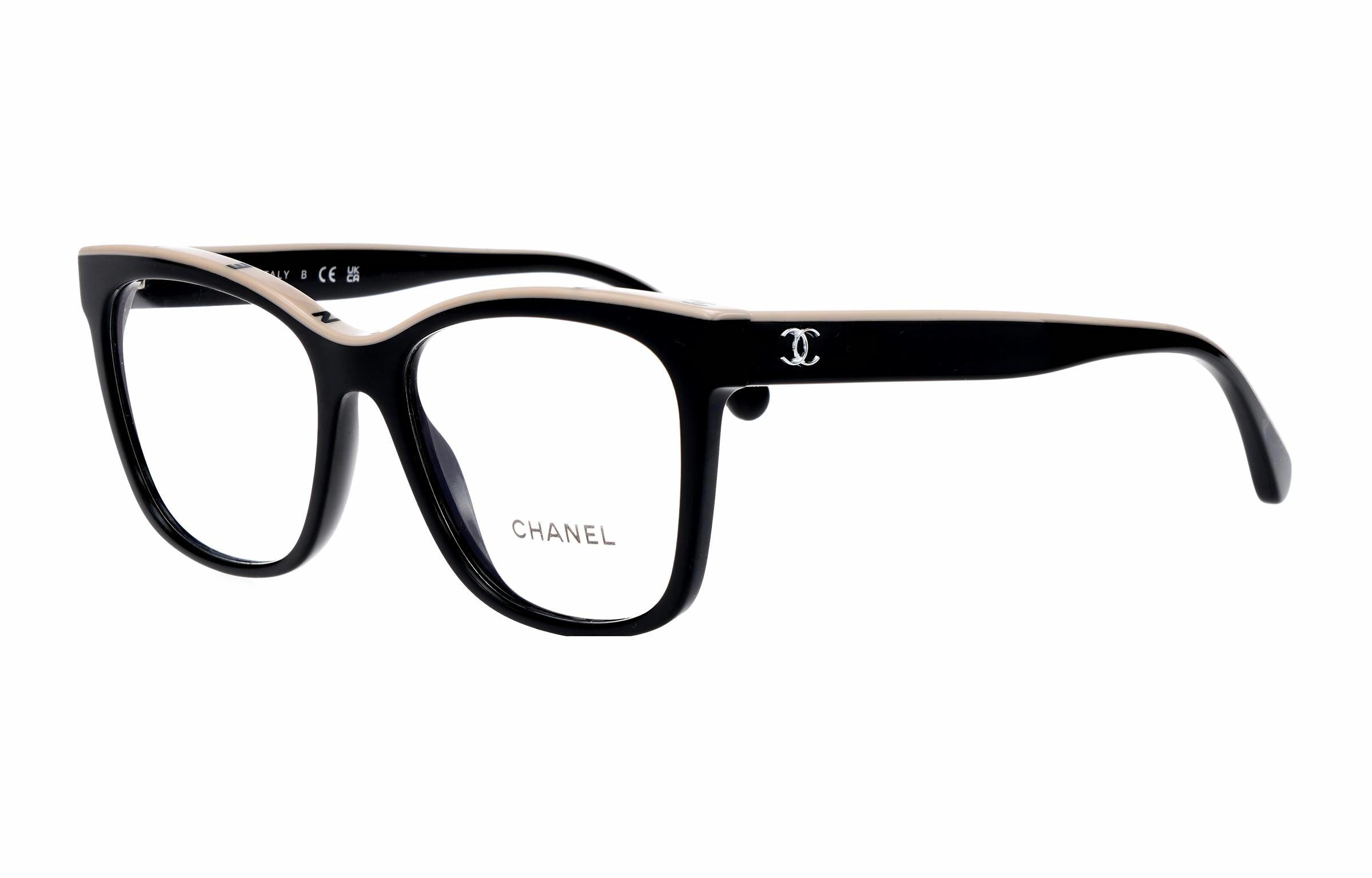 Очки Chanel (черные) — Чёрный/Бежевый — фото 5
