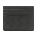 Bottega Veneta Cow Leather Card Holder Unisex Gray