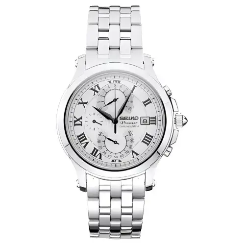 SEIKO Premier ['100', 301050]m Waterproof Quartz Movement Stainless Steel Strap Watch Men's Watches